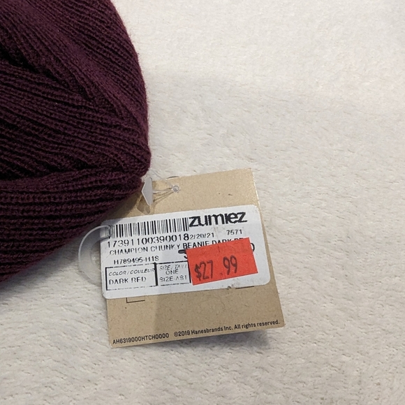 Champion - Maroon Coloured Beanie - Picture 3 of 5